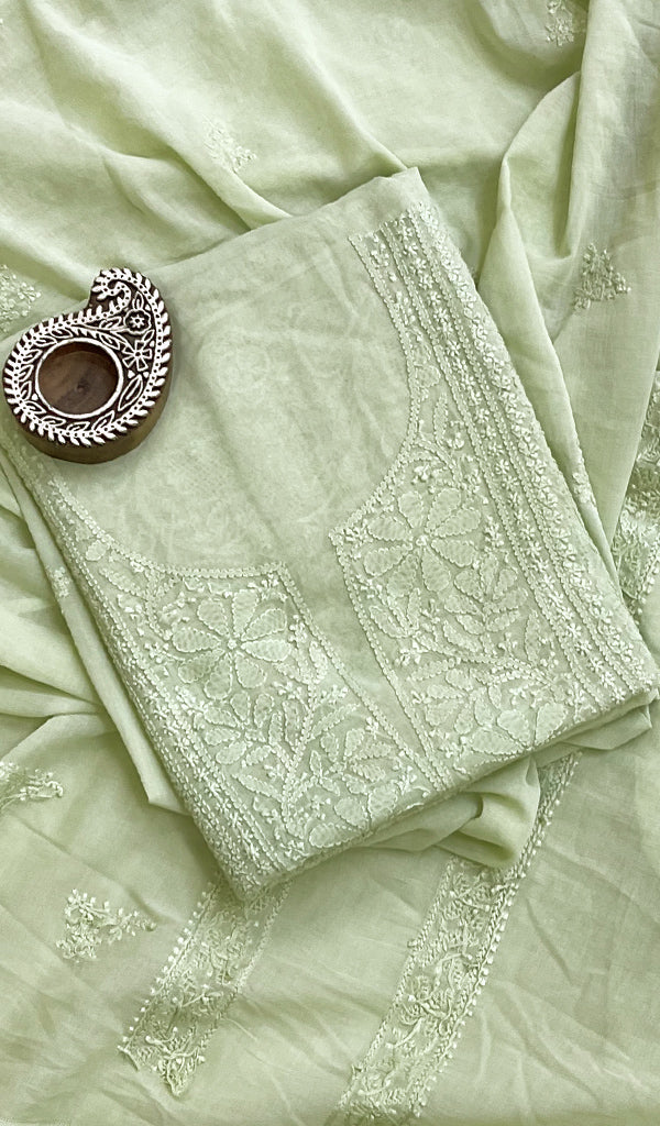Pukaar hand block printed cotton suit piece with cotton dupatta